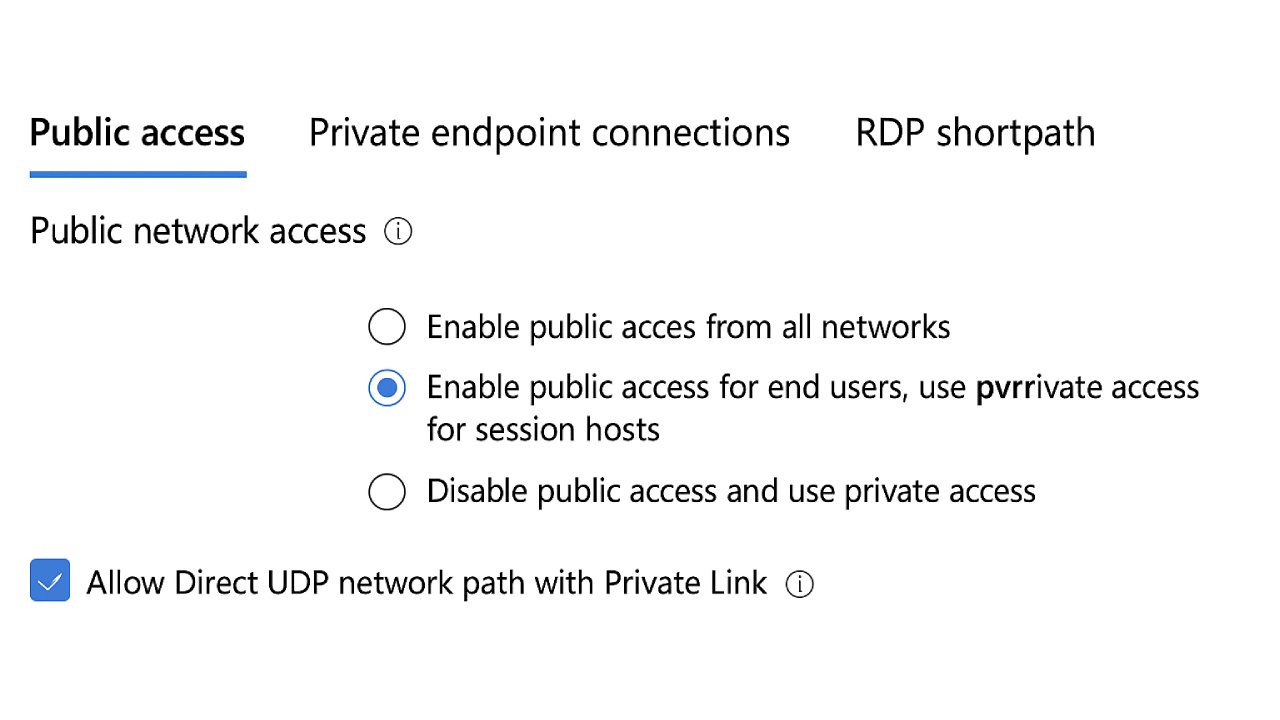 RDP Shortpath via UDP agora suporta Private Link no Azure Virtual Desktop
